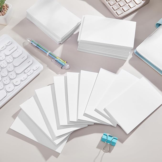 Fainne 3 x 5 Inch Paper Note Pads White Memo Pad Blank Writing Memo Scratch Paper for Waitress Waiter Book to Do Grocery List Small Notebook Restaurant Checkbook, White(200 Pack)