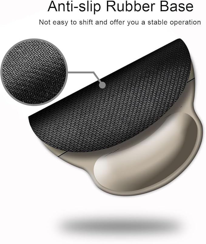 Ergonomic Mouse Pad with Wrist Support,Mouse Pad with Wrist Rest,Relieve Wrist Pain Mousepad Non-Slip Rubber Base,Mouse Pads for Desk,Computers,Laptop,Office,Home,Accessories Cute Coffee Cat