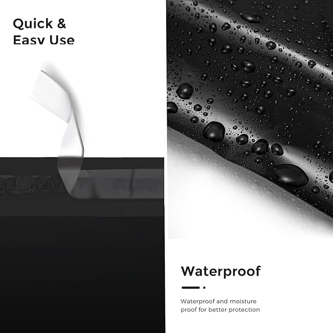 Metronic 1000Pack Black Poly Mailers 10x13, Bulk Shipping Bags Envelopes with Self Adhesive, Waterproof and Tear-Proof Packaging Bag Postal Bags for Small Business