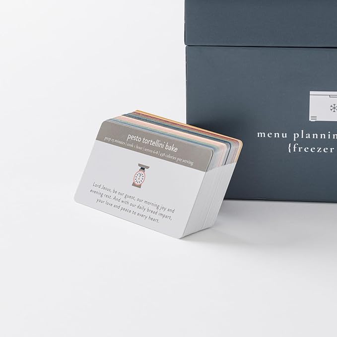 Meal Planner with 72 Recipe Cards (Freezer Menu) - Weekly Menu Planner | Sturdy Recipe Box | 12 Reusable Grocery Shopping Lists | 5 Blank Recipe Cards | Recipe Card Protector | Recipe Ideas