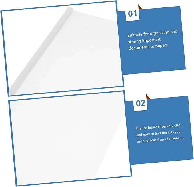 10Pcs Clear Report Covers with Slide Grip Binding Bars Multi-Function Plastic File Folders for Document Organization Anti-Splashing Surface and Portable Presentation Binders