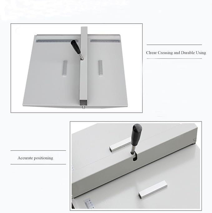 18Inch Manual Creasing Machine Scoring Paper Desktop Paper Card Creaser Scorer with 2 Magnetic Blocks