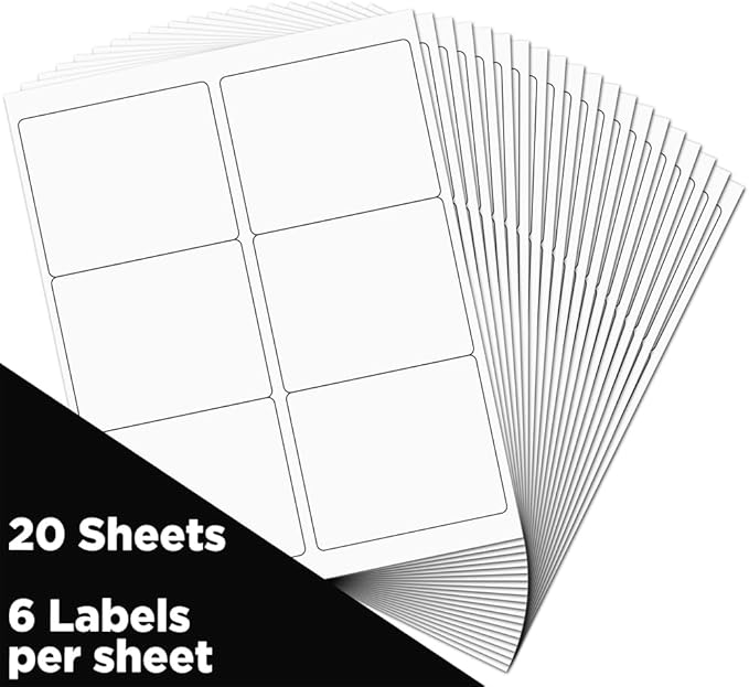 JAM PAPER Shipping Address Labels - Large - 3 1/3 x 4 - White - 120/Pack