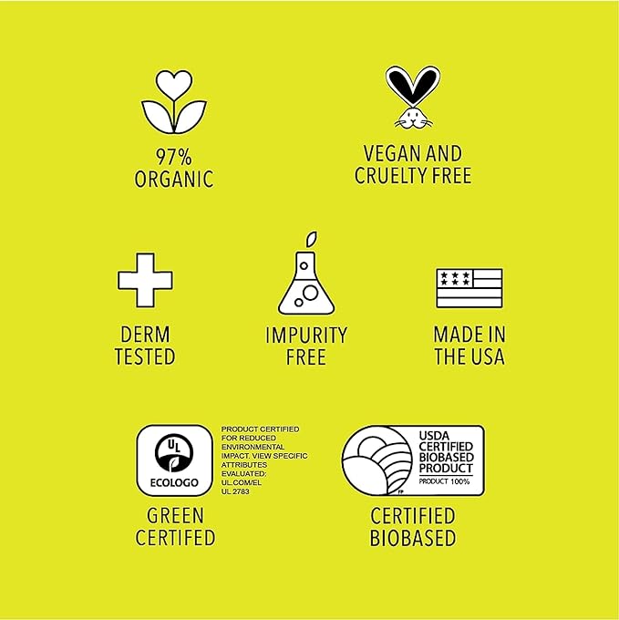 Medical Grade Hand Sanitizer Gel - 97% ORGANIC - 2 FL.OZ. (PACK OF 6)