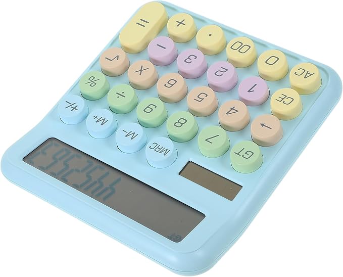 STOBAZA Pocket Calculator Mechanical Keyboard Design Lightweight Portable Electronic Calculator for Office School Math and Physics for Students and Professionals