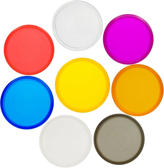 100pcs Discbound Notebook Discs DIY Planner Accessories fits for Tul,Levenger,Arc,Happy Planner,Talia(Transparent Mixed,1.1inch/28mm)