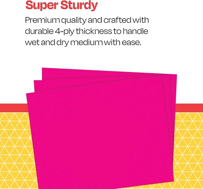 School Smart Railroad Poster Board Paper, 22 x 28 Inches, 4-Ply, Magenta, Pack of 25