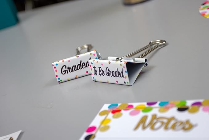 Confetti Classroom Management Large Binder Clips