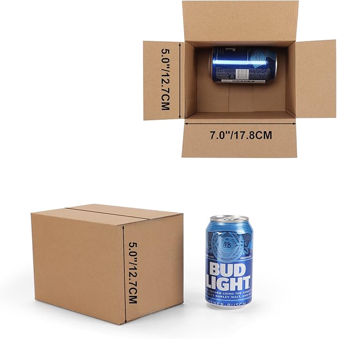 CRUGLA 40 Packs 7x5x5 Shipping Boxes Corrugated Cardboard Boxes Mailers Shipping Box for Business