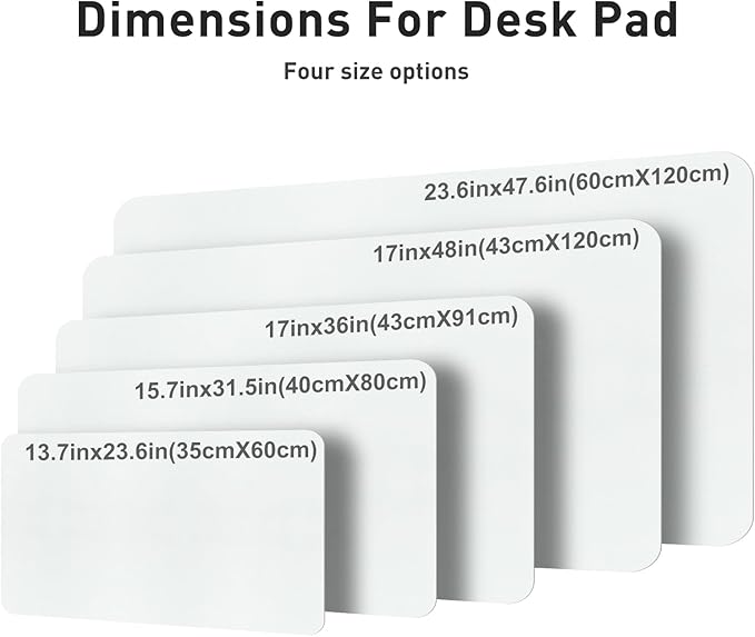 Aothia Faux Leather Desk Mat – Large Mouse Pad, Non-Slip PU Leather Blotter, Waterproof Writing Surface for Office and Home (Off-White, 47.2" x 23.6")