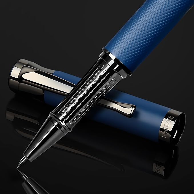 Liquid Ink Rollerball Pens - Fine Line Nice pen, Writing Pens for Journal and Office Supplies, Fancy Pen Gift Box for Father's Day or Mother's Day And Other Festivals(Blue)