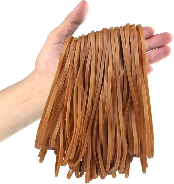 Coopay 12 Inches Extra Large Rubber Bands, 30 Pieces Heavy Duty Trash Can Band Bulk, Strong Elastic for Office Supply School Home, Garbage Cans, File Folders (Yellow)