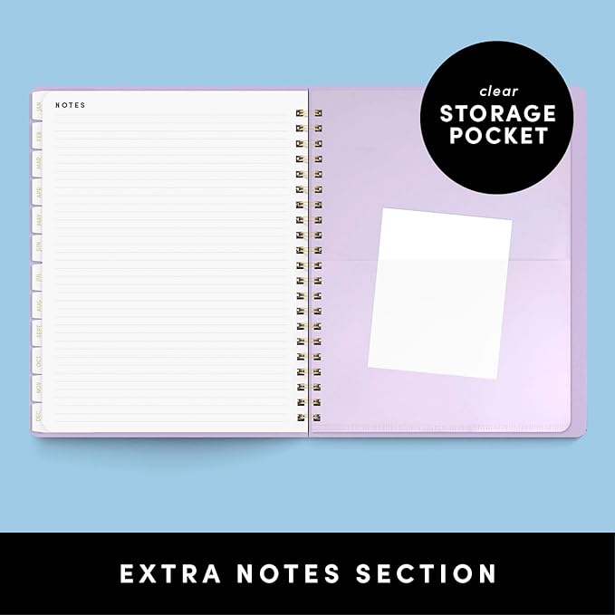 PAPERAGE 2026 Weekly & Monthly Planner, 12 Months (January 2026 - December 2026), 9.2 in x 11.2 in, Spiral Bound 2026 Planner with Weekly, Monthly & Yearly Views, Note Pages & Inner Pocket – Dark Green