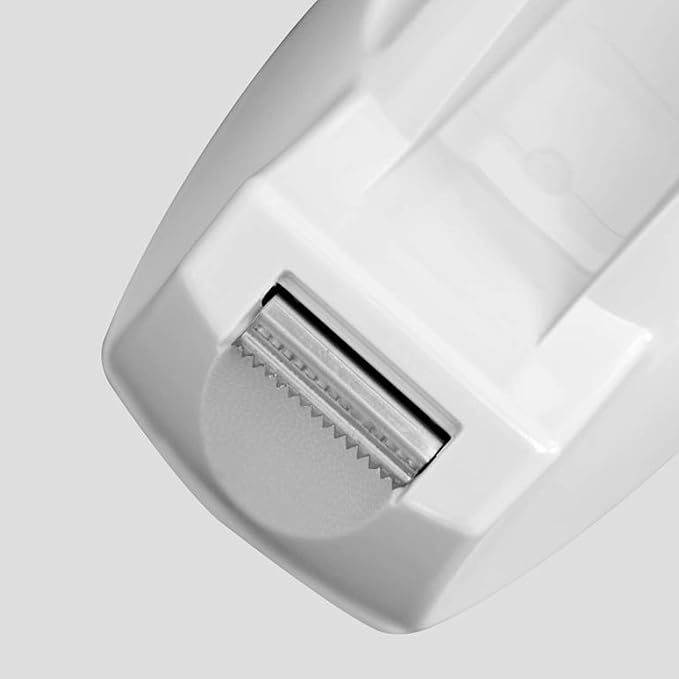 Acrimet Premium Desktop Tape Dispenser Jumbo, Plastic, Non-Skid Base (Heavy Duty) (White Color)