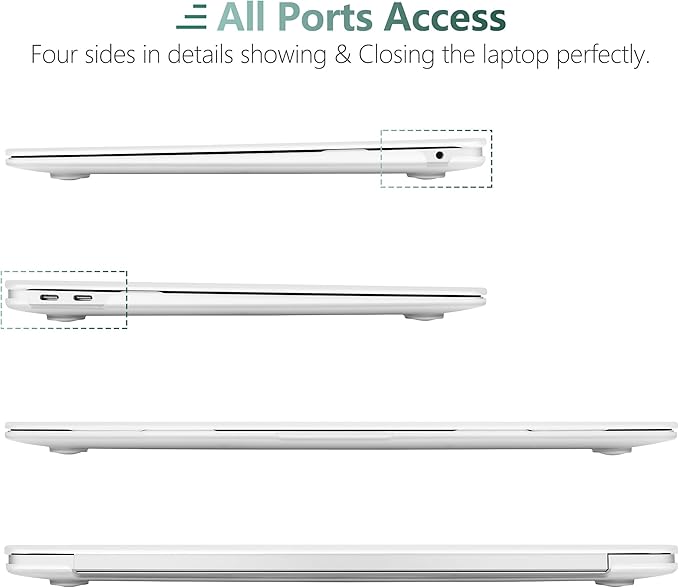 DONGKE Compatible with MacBook Air 13 inch Case 2021 2020 2019 2018 Release A2337 M1 A2179 A1932 with Retina Display & Touch ID, Plastic Hard Shell & Keyboard Cover - Forest