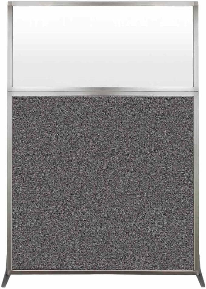 Versare Hush Screen Portable Room Divider | Workstation Wall Divider | Freestanding Privacy Hush Panels | Frosted Windows | Fabric Office Divider Screen | Great for Room Separation