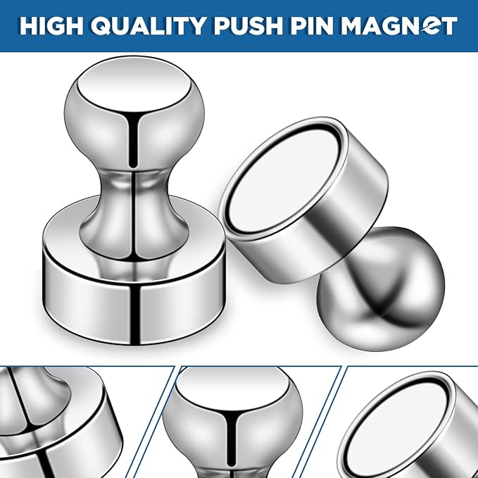 LOVIMAG Fridge Magnet Refrigerator Magnets, Small Push Pin Magnets Strong Magnets for Whiteboard, Fridge, Office, Classroom and Map Magnets, Pack of 20