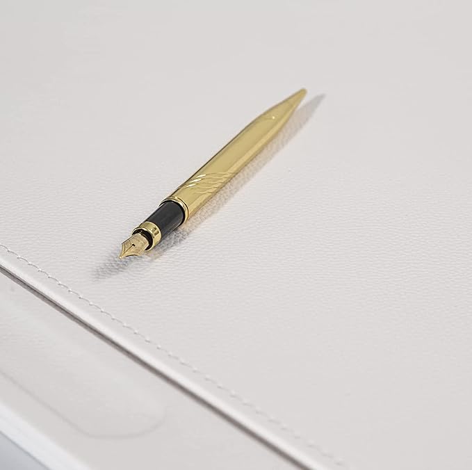 MOOGCO Bonded Set - Desk Accessories - Leather Desk Organizer - Bonded Leather Set - Office Desk Accessories - Home Office Accessories - Desk Supplies - Leather Desk Set - Office Accessories