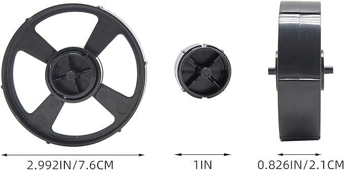 Desktop Tape Dispenser Adhesive Roll Holder (Fits 1" & 3" Core) with Weighted Nonskid Base Black