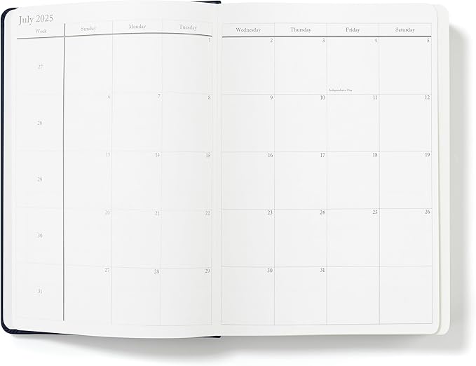 Wykeham's Executive 2025-26 Daily Journal Planner – Customization Available – Mid-Year Academic Diary (Royal Blue, 8.5"×5.5")