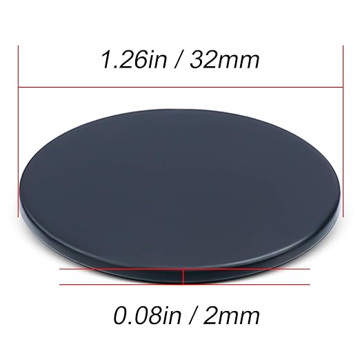 LOVIMAG Strong Waterproof Rare Earth Magnets,Powerful Neodymium Disc Magnets with Epoxy Coating and Double-Sided Adhesive for Fridge, Scientific,Office,Craft etc,1.26 inchx0.08 inch-Pack of 6