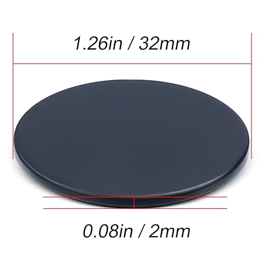 LOVIMAG Waterproof Strong Rare Earth Magnets,Powerful Neodymium Disc Magnets with Epoxy Coating and Double-Sided Adhesive Ideal for Fridge, Scientific, Craft,Office etc,1.26 inchx0.08 inch-Pack of 12