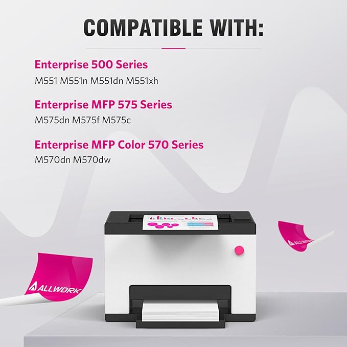 Compatible Toner Cartridge Replacement for HP 507X 507A CE400A CE400X CE401X CE402X CE403X use for HP Laserjet Enterprise M570dn M551dn M551n M575dn M551xh M570dw Printer (KCMY, 4-Pack)