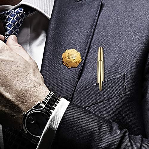 Unibene 18 Pack Slim Gold Ballpoint Pens Black Ink 1 mm - Black ink, Nice Gift for Business Office Students Teachers Wedding Guest