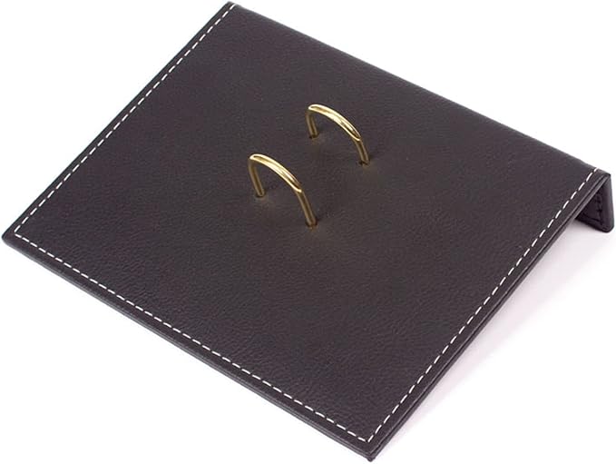 Leather Desk Set-Desk Office Accessories-Office Organizer- Home Office Accessories - Desk Supplies - Desk Storage Organizer -Desk Pad-Storage-12 Pieces -12 PCS (Black-WHITESEAM)