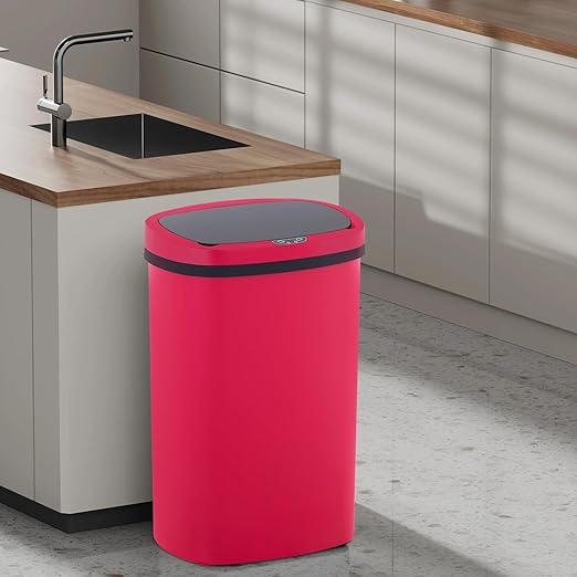 PayLessHere 13 Gallon Trash Can Kitchen Trash Can Automatic Garbage Can with Lid Touch Free High-Capacity Motion Sensor for Home Kitchens Bedroom Bathroom Office Kitchen Waste Bin Wateproof Trash Bin
