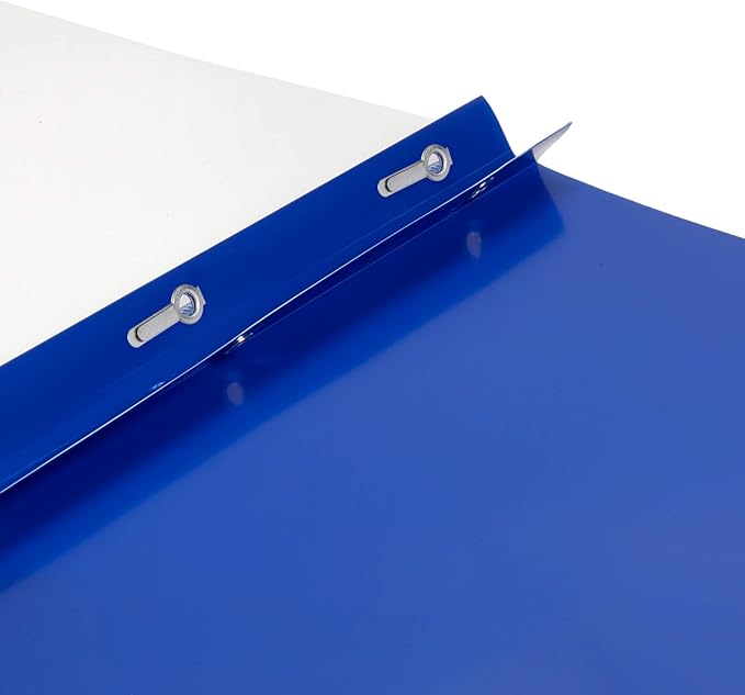 Blue Summit Supplies Assorted Color Plastic Report Covers with Prongs, 3 Prong Clear Front Report Cover for Presentation, Document, Red, Orange, Yellow, Green, Blue, 25 Pack
