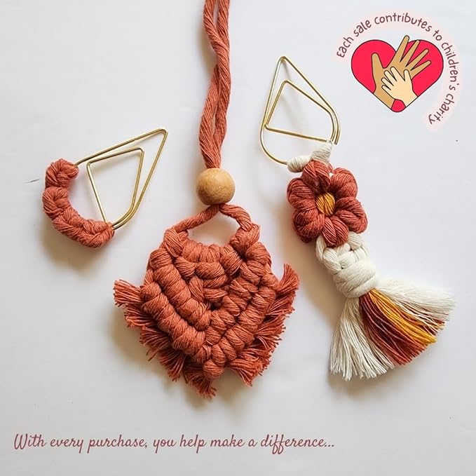 Set of 3 Whimsical Bookmark | Book tabs Classroom Must Haves Crochet Flower Bookmark Paper Clips Bullet Journal Tassels for Bookmarks Cute Things Teacher Must Haves