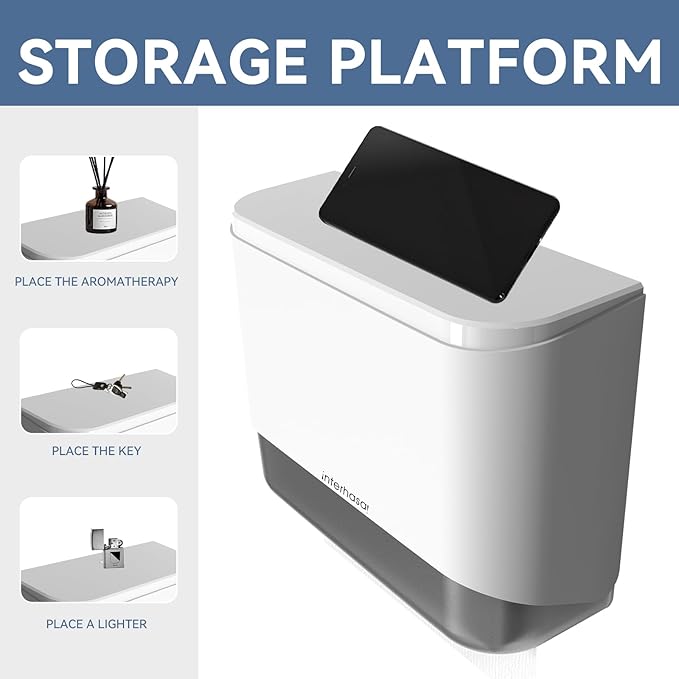 Paper Towel Dispenser Wall Mount Adhesive Multifold Trifold c-Fold Folded Commercial Paper Hand Towel Dispenser for Bathroom 10.8" L x 3.5" W x 8" H (White)