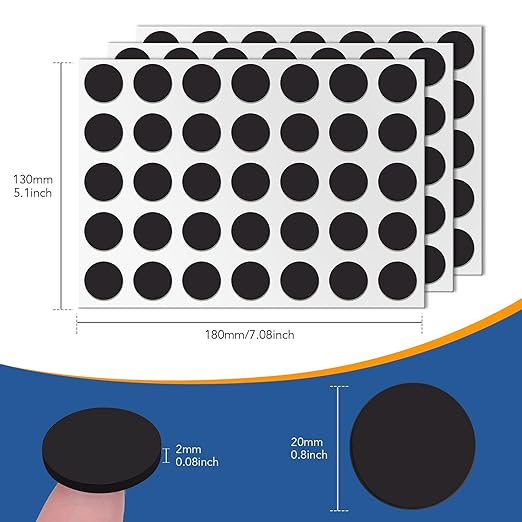 DIYMAG Round Magnets with Adhesive Backing for Crafts - 70 PCs Flexible Self Adhesives Magnetic Tape - Flexibility Magnet Sheets for Craft, Photos and Die Storage