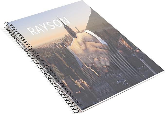 RAYSON 31.8mm Spiral Wire Coil Binding, 3:1 Pitch, 1-1/4" Metal Coils Binding 280 Sheets Capacity, Black Color & Pack of 50