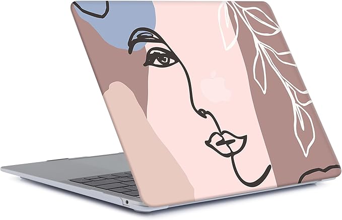 Bandless Case Compatible with MacBook Pro 13 inch 2020 2019 2018 2017 2016 Release A2338(M1) A2251, Plastic Hard Shell Cover&Keyboard Skin,Girl Pattern 2 A2338 M1/A2251/A2289/A2159/A1989/A1708/A1706