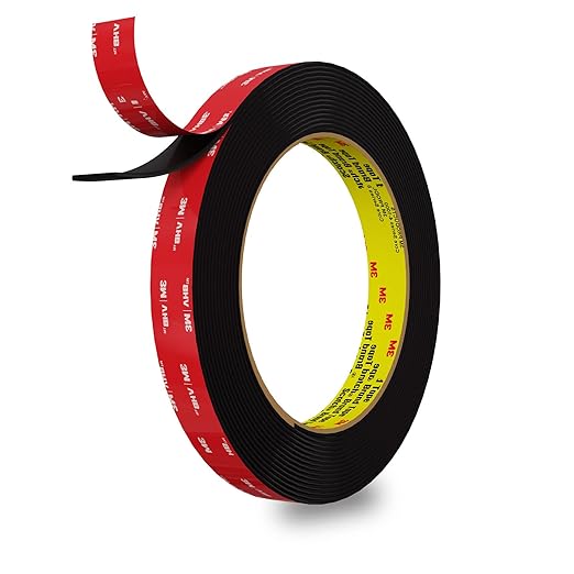Double Sided Tape Heavy Duty 1/2 inch * 16.5FT，Double Sided mounting Tape for Walls,vhb Strong Double Sided Tape Heavy Duty for Car, LED Strip Light, Home/Office Decor