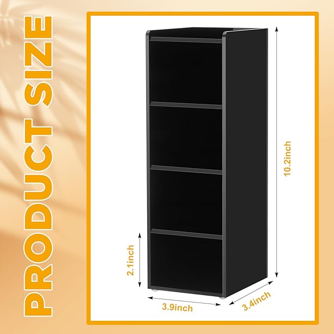 Acrylic Pen Organizer Storage for 50 Markers Vertical Marker Organizer Acrylic Pen Display Holder for Office Desk Desktop Stationery Pencil Storage, Black, 3.4 x 4 x 10.2 Inch