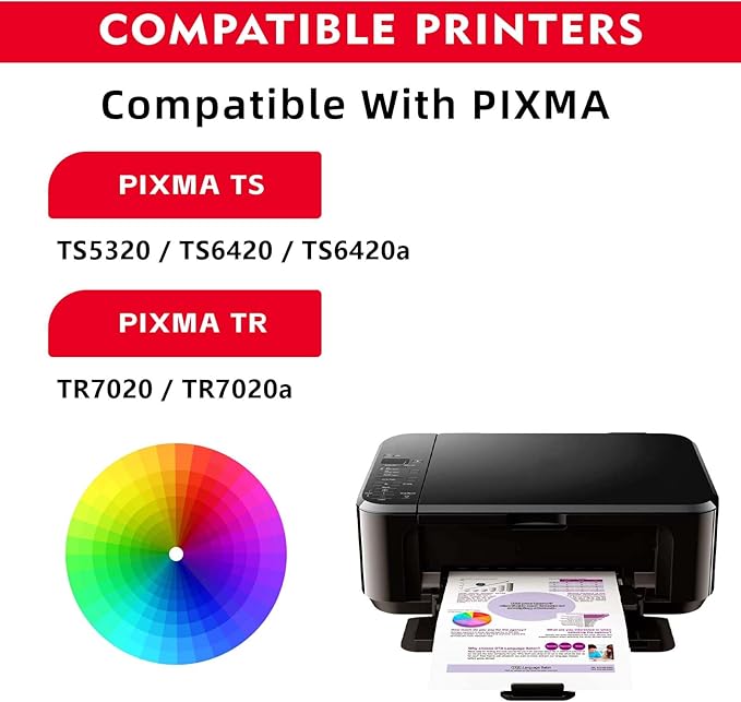 Compatible - Canon 260 and 261 Ink Cartridges Replacement for Canon Ts6420a Ink Cartridges Pg-260 Black Cl-261 Color 260xl 261xl High Yield Work for Pixma Ts6420a Ts6420 Ts6400 Ts5320 Tr7020a