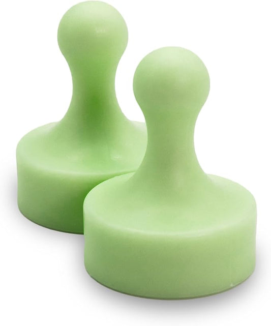 GLASSBOARD STUDIO Powerful Neodymium Magnets, Pawn-Shaped - Strong Fridge/Refrigerator and Whiteboard Magnet, Ideal for Office, Kitchen, Crafts - Rare Earth, Heavy Duty (2, Citrus Green)