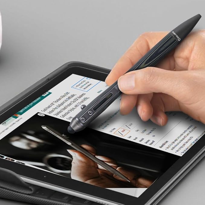 Cool Hand 5.7'' Bolt Action Pens, EDC Ballpoint Ink Refillable, Stylus for Touch Screen, G10 Body w/Pocket Clip, Ergonomic Grip, with a Free Refill, 5374-G