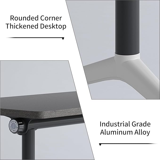 Conference Room Table with Flip-Top Design for Dynamic Meetings, Business Table Computer Desk with Heavy-Duty Frame,Foldable Seminar Meeting Tables for Home Office (6, B, 55.1IN)