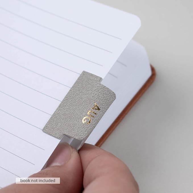 Vegan Leather Gold Foil Mini 12 Month Adhesive Tabs for Folders, Pages. Organize Your Files, Books and Agenda's with These Sticky January Through December File Tabs - Erin Condren