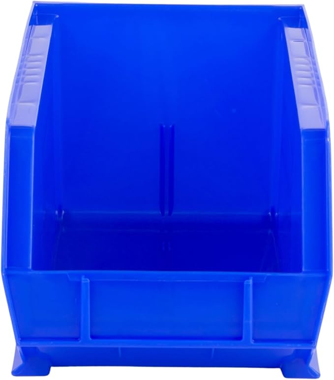Hudson Exchange 15" x 8" x 7" Plastic Stackable Storage Bin and Hanging Container (Blue, 1 Pack)