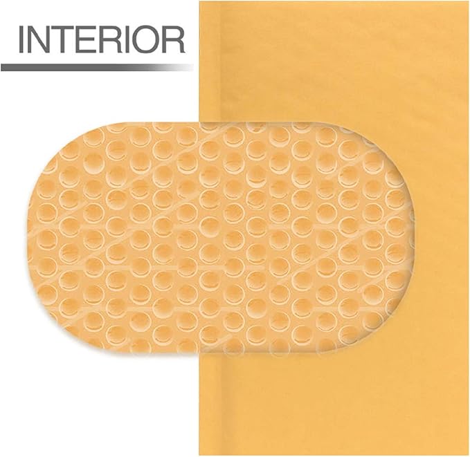 Secure Seal #00 5x10 Kraft Bubble Mailers Padded Shipping Envelopes (Pack of 250)