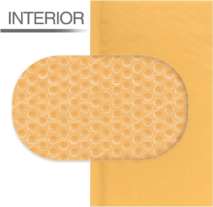 Secure Seal #6 12.5x19 Kraft Bubble Mailers Padded Shipping Envelopes (Pack of 50)