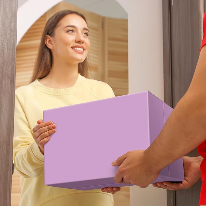 Fuxury 40000 Pcs Large Poly Mailers 19x24 Inch, Waterproof Shipping Bags for Clothing, Strong Adhesive Shipping Envelopes for Small Business Suppliers, Self Seal Mailers Poly Mailing Bags Light Purple