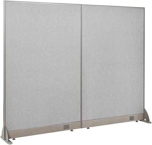 GOF Freestanding Office Partition, Large Fabric Room Divider Panel, 72" W x 60" H