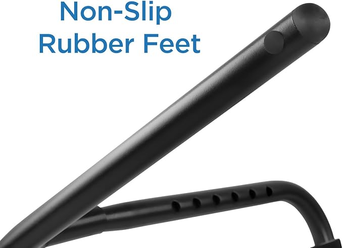 Mount-It! Height Adjustable Foot Rest for Standing and Sitting, Freestanding Under The Desk Footrest with Handle and Six Height Settings, Anti-Slip Padded Surface,Black