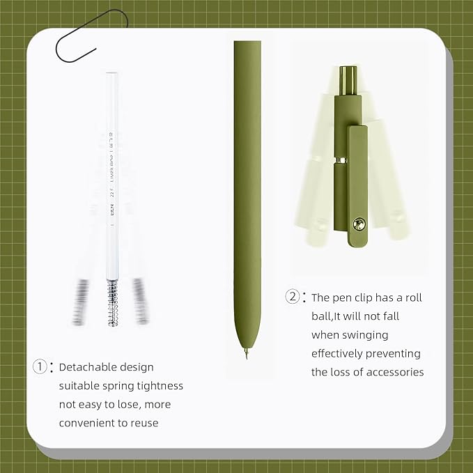 Gel Pens, 10 Pcs 0.5mm Fine Point Smooth Writing Pens High-End Series Black Ink Pens for Journaling Note Taking, School Office Supplies for Women Men (10 Pcs Mixed colors)